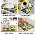 thumbnail image 4 of 2 Pack Washable Rubber Sunflower Cute Floral Dish Drying Mats for Kitchen Counter Home Large Coffee Bar Pad Accessories and Decor for Utensils Stemware (2pcs 18''x24''+19.5''x12''), 4 of 6
