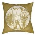 thumbnail image 2 of Artistic Weavers LGCB2013-2222 Artistic Weavers Lodge Cabin Bear Poly Filled Pillow - Teal & Beige - 22 x 22 ft., 2 of 9