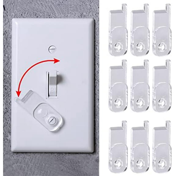 Toggle Switch Plate Cover Guard 10 Pack Clear - Security, Circuit and Child Protection for Indoor/Outdoor Wall Plate Covers$$Tools