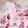 thumbnail image 5 of Kogui Baby Rompers Boy Newborn Baby Girl Romper Infant Fall Winter Clothes Ruffle Sweater Long Sleeve Jumpsuit 0 3 6 9 12 18 Months (Hot Pink,6-12 Months ), 5 of 9