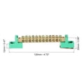 thumbnail image 2 of Terminal Ground Bar Screw Block Barrier Brass 12 Positions Green Pack of 2, 2 of 5