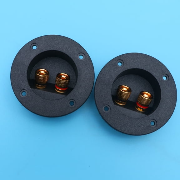 RENACLIPY Speaker Terminal Cup Subwoofer Box Terminals Gold-Plated Metal 2Pcs 3x3x0.9In