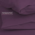 thumbnail image 5 of Hearth & Harbor 5-Piece 1800 Thread Count Eggplant Solid Print Microfiber Bed Sheet Set, Twin-XL, 5 of 7