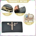 thumbnail image 3 of Cartera delgada plegable de cuero suave con bloqueo RFID para mujer, tarjetero con bolsillo, 3 of 5