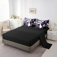 thumbnail image 5 of Manfei Black White Gray Purple Bedding Comforter Set 7-Piece, Geometric Checkered King Bedding Sets, Abstract Aesthetic Bed Sheets, Breathable Room Decor, 5 of 8
