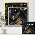 thumbnail image 4 of Designart 'Gold and Black Tropical Leaves III' Modern Framed Art Print, 4 of 4