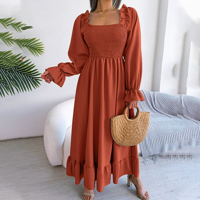 fitted lace wedding dress Kristyn Long Sleeve Midi Dress - Red main image 1