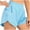 Sky Blue, variant on Timegard Athletic Shorts for Women Elastic Waist Lightweight Solid Color Casual Loose Workout Track Shorts