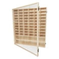 thumbnail image 1 of Yinanstore Wooden Toy Car Display Case Display Shelf Multi Grid Durability Showcase Protection with Dustproof Door Organizing Wall Mount 62 Grid, 1 of 6