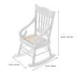 thumbnail image 2 of CRAFTHROU Miniature Rocking Chair Ornament for Playtime 1Pcs in 3.93X1.93X2.44in with Miniature Scene Model, 2 of 7