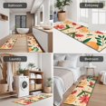 thumbnail image 5 of Oranges Flowers Beige Pattern Kitchen Rugs Sets Of 3,Kitchen Runner Rugs Non Skid Washable,Decorative Kitchen Floor Mats for Kitchen,Sink,Laundry,17"x30"+ 17"x47" + 17"x59", 5 of 6