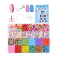 thumbnail image 2 of Abbracc Plastic Beads Loose with Scissors Eye Square Beads Letter Beads for Jewelry B, 2 of 9