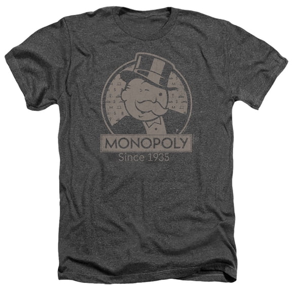 Monopoly Wink Adult Heather T-Shirt Charcoal