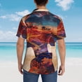 thumbnail image 4 of Pofeuu Cultural Silhouette Journey Print Hawaiian Shirt for Men Sleeves Casual Button Down Summer Beach Dress Shirts T-Shirts,Large, 4 of 7