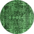 thumbnail image 1 of Ahgly Company Indoor Round Oriental Emerald Green Industrial Area Rugs, 7' Round, 1 of 4