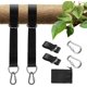thumbnail image 1 of Columpio de árbol Hamaca Correas para colgar Cuerdas con ganchos 2 juegos 150 * 5 m, 1 of 5
