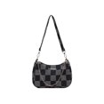 thumbnail image 3 of Bolsa Retro Mujer Denim Plaid Print Underarm Bag Cadena pequeños (Azul oscuro) Likrtyny Para Estrenar, 3 of 9