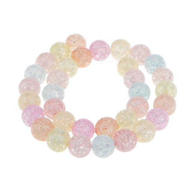30 cuentas sueltas redondas de piedras preciosas de cristal multicolor de 12 mm para joyería