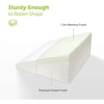 thumbnail image 5 of OasisCraft Bed Wedge Pillow, 12 Inch Wedge Pillow for Sleeping Bed Elevated Pillow Wedge, 1.5” Memory Foam Top with Removable Washable Cover (25"x24"x12") for Acid Reflux, Snoring, Heartburn, Reading, 5 of 7