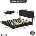 thumbnail image 5 of GARVEE Full Size Bed Frame, with 4 Storage Drawers & Adjustable Headboard, Black, 5 of 7