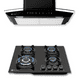 thumbnail image 1 of FLINE | Combo parrilla de gas y campana extractora 60 cm | Pared Touch | Negra | OS4CO60, 1 of 5
