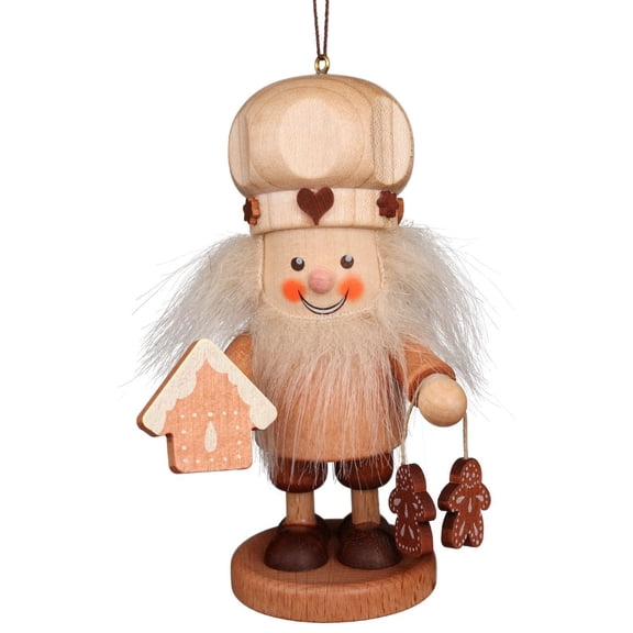 Alexander Taron 4.5" Brown and White Christian Ulbricht Baker Ornament Decoration