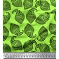 thumbnail image 1 of Soimoi Green Poly Georgette Fabric Green Paisley Printed Fabric 1 Yard 52 Inch Wide, 1 of 1