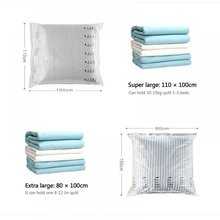 SUOCO Space Saver Bags (3 Jumbo, 3 Large, 3 Medium) Vacuum Storage Sealer Bags for Blankets Clothes Pillows Comforters with Hand Pump - 9 Combo