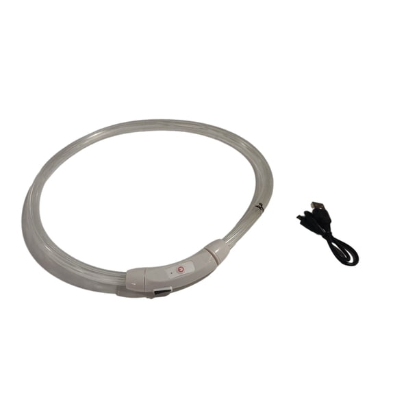 Methold Collar de perro LED recargable por USB, luz luminosa intermitente de seguridad, multicolor Suministros para perros
