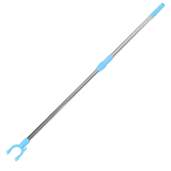 HOMEMAXS Telescoping Metal Clothesline Pole with Hook Adjustable Reach Pole for Home and Dormitory Stainless Steel Clothing Stick Extendable Clothesline Rod