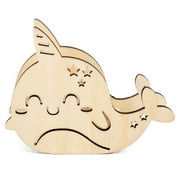 Hello Hobby Light up Wooden Narwhal, 0.12 lbs