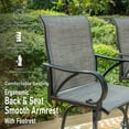 thumbnail image 2 of Summit Living 3 Pieces Outdoor Swivel Bar Stool Bistro Set with 2 Patio Metal Bar Stool Height Chairs and 1 Bistro Bar Table,Black&Grey, 2 of 13
