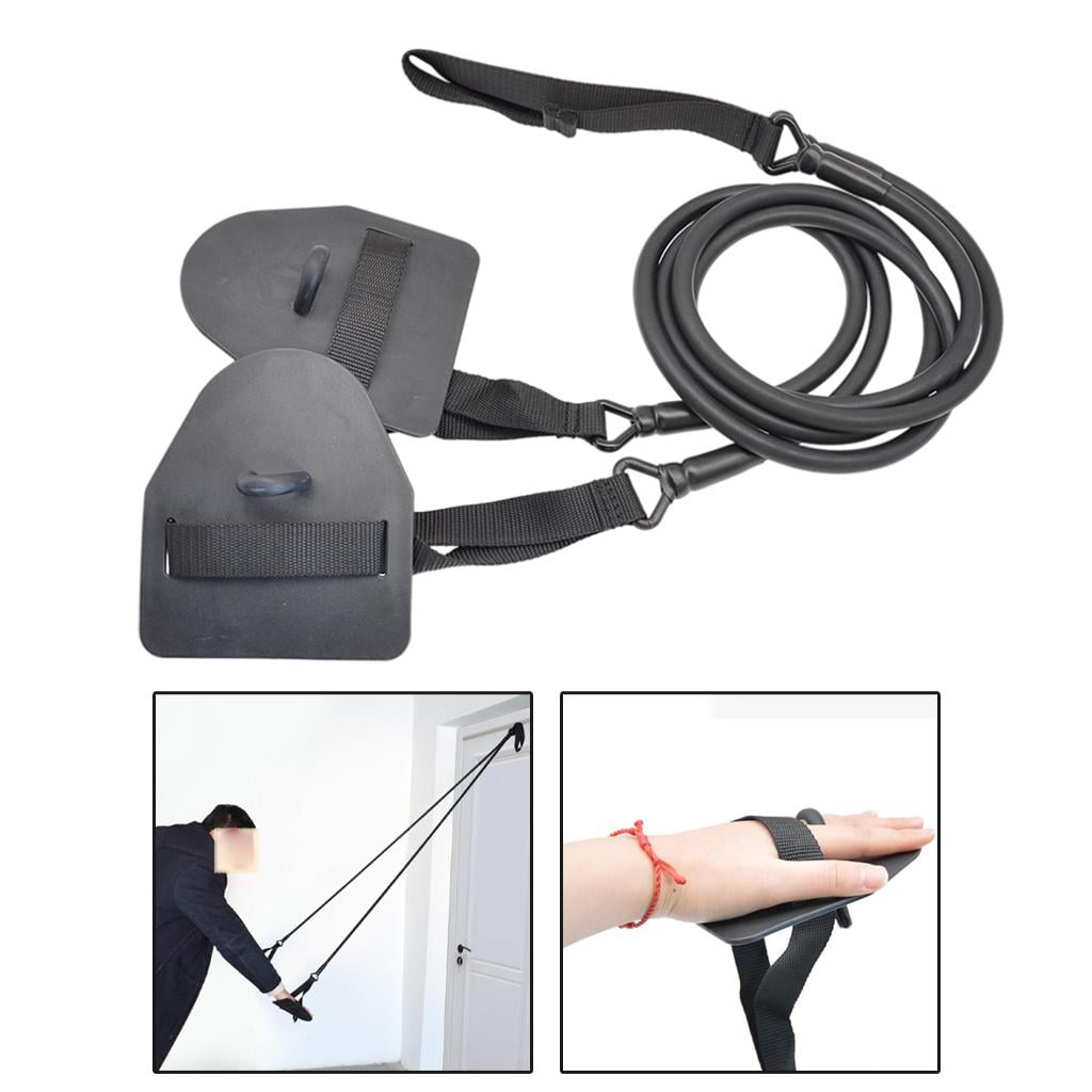 DimyFew Swimming Arm with Paddles, Device, Resistance Exercise Band Set for Swimming A Black