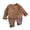 Coffee, variant on Ulanda Snug-fit 2-Piece Toddler Pajamas 100% Organic Cotton Long Sleeve for Boys (Coffee, 5-6 Years)