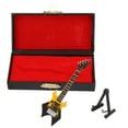 thumbnail image 2 of Ornement de Guitare Classique, Mini Instrument de Musique Basse Modèle de Guitare Basse Modèle de Musique en Bois pour Cadeau pour Ornement pour les Amateurs de Musique Jaune, 2 of 8
