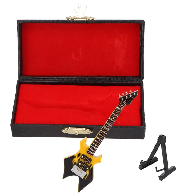 Modèle de Guitare Basse, Modèle de Guitare Miniature en Bois Modèle de Basse Musicale de Qualité Professionnelle