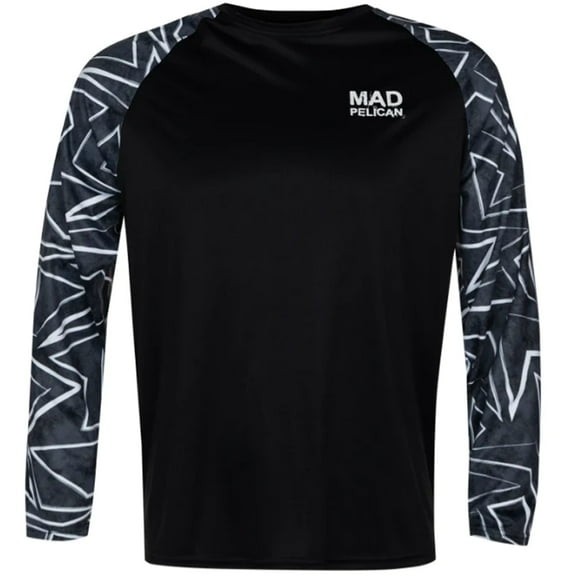 Mad Pelican Circle On Edges Sun Kicker Raglan UV T-Shirt - Medium - Anthracite
