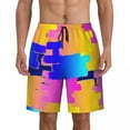 thumbnail image 1 of Colorful Colorblock Gym Shorts Summer Checkerboard Casual Beach Shorts Males Surfing Comfortable Custom DIY Swimming Trunks, 1 of 5