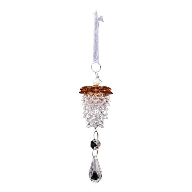 Decoraciones de Árbol de Navidad Decoración de Navidad Colgante de Cono de Pino Acrílico, Colgante de Cono de Pino Realista, Colgante de Árbol Pequeño Transparente