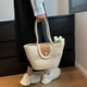 thumbnail image 3 of Bolso de verano para mujer Bolso de hombro tejido Bolsos de mano de playa de gran capacidad (Beige), 3 of 5