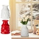 thumbnail image 1 of Jarrón de flores de plástico Jarrón decorativo moderno blanco para centro de mesa de flores | Decoración del hogar robusta e irrompible | 5" de alto x 2.5" de ancho | Sala de estar Dormitorio, 1 of 5