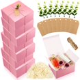 thumbnail image 1 of Juego de cajas de regalo Critiin, paquete de 8 unidades, 20 x 20 x 10 cm, papel rosa para dama de honor, 1 of 7