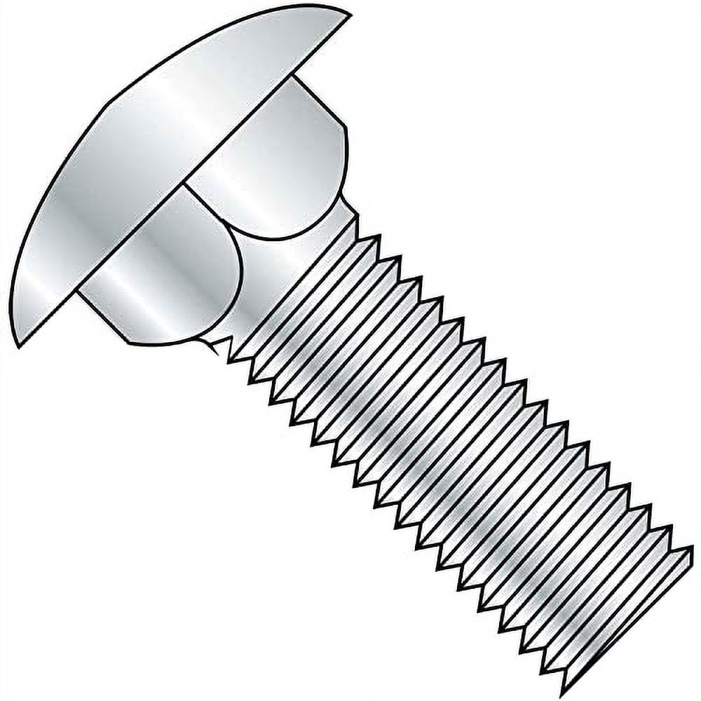 Carriage Bolt, 1/4-20 x 3", Round Head, Steel, Zinc, Grade A, FT, 50 Pack, Lot of 4