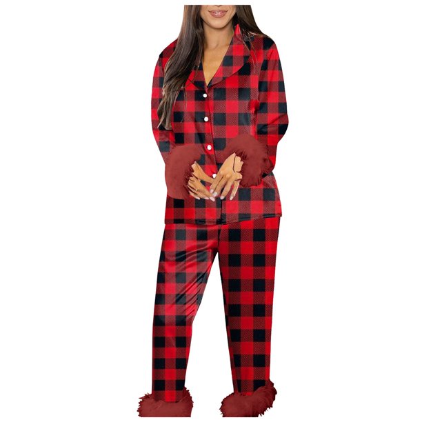 Gibobby Pijama de algodón mujer Pijamas De Mujer Primavera Y Otoño Manga Larga 2023 Nuevo Sentido Superior De Ropa De Traje De Otoño E Invierno(Vino,M)