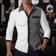 thumbnail image 1 of Camisa de hombre casual a rayas a cuadros con patrón irregular hawaiano suave y cómoda camiseta de calle para exteriores para hombre talla grande 6XL, 1 of 6