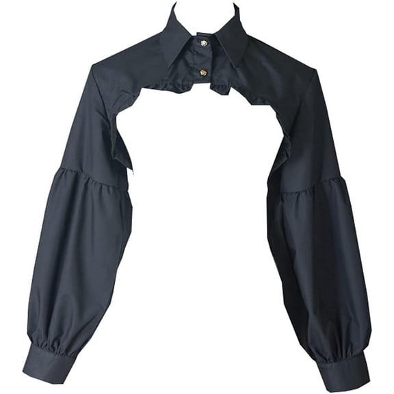 KuKuzhu Detachable Dickey Collar Blouse False Collar Half Shirt Long Sleeve Cropped Crop Tops