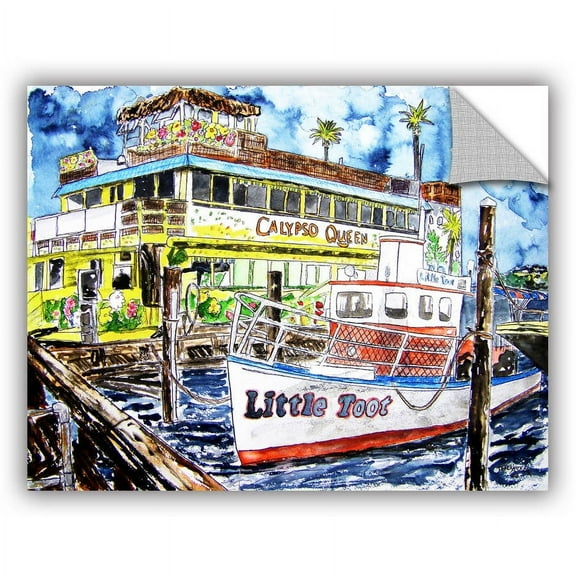 ArtAppealz Derek Mccrea "Clearwater Boat Painting" Removable Wall Art