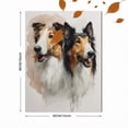 thumbnail image 3 of Collie Dog Portrait Watercolor Canvas Print, Home Decor Wall Painting for Living Room Bedroom Office Study, 3 of 8