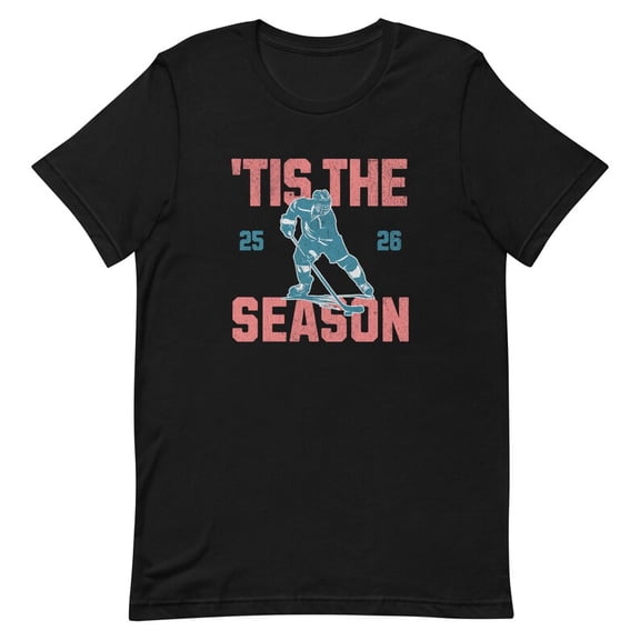 Tis The Season Hockey Shirt, Hockey Player Gift, Winter Sports Tee, Hockey Season Shirt, Unisex Cotton T-Shirt, Size S-5XL