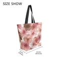 thumbnail image 4 of Open Top Canvas Tote Bag with Zipper Reusable Shopping Bag 13.5x15" Roomy Carryall Tie-dye Flowers Pattern, 4 of 9